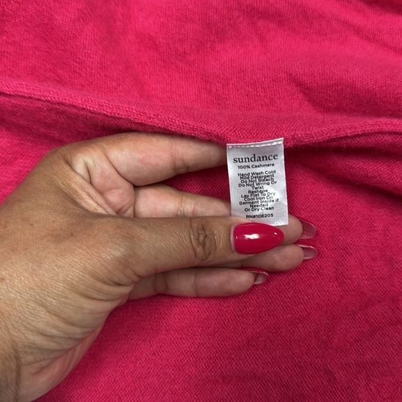 Sundance Pink Cowl Neck Sweater 100% cashmere - Picture 4 of 4